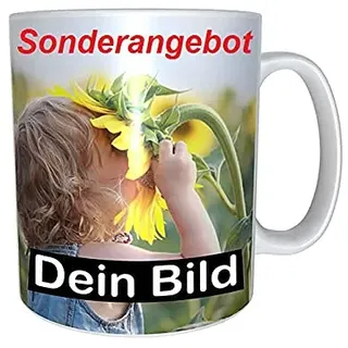 online-hut® Porzellan Tasse zum selber individuell Gestalten/Personalisierbar mit eigenem Foto, Text und Schrift/Fototasse/Werbetasse/zum bedrucken/Motivtasse/Firmentasse/mit Logo