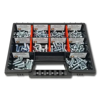 Schraubenbox24 Sechskantschrauben Sortiment M4-M5-M6 8-20 mm 215 Stück