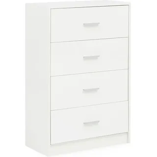 FineBuy Sideboard FB52330 Weiß Hochglanz 60x90x30 cm Schubladenkommode Anrichte