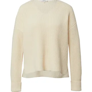 s.Oliver Grobstrickpullover mit V-Ausschnitt Beige 46
