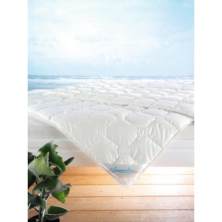 Baumwollbettdecke F.A.N. SCHLAFKOMFORT "Wash Cotton" Bettdecken Gr. B/L: 200 cm x 200 cm, leicht, weiß Baumwollbettdecken