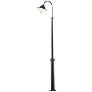 KONSTSMIDE LED Pollerleuchte, LED wechselbar, warmweiß, Mastleuchte Straßenlaterne Garten-wegbeleuchtung Landhausstil H: 240cm schwarz