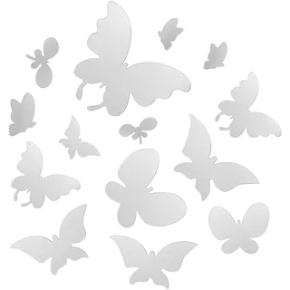 VORCOOL 3D Spiegel Wandaufkleber Schmetterling - Acryl Spiegel Wandtattoo für Wohnzimmer, Schlafzimmer & Badezimmer (60x40cm)