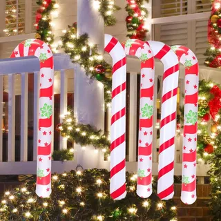 5 Stück 87 cm Aufblasbare Weihnachtskugeln, Weihnachtskugeln Aufblasbar, Weihnachtsdeko Amerikanisch, Weihnachten Deko Draußen, Weihnachtsmarkt Deko, Christmas Decorations, Deko Weihnachten