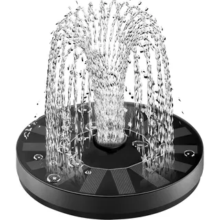 Springbrunnen Solar für Außen Klein, SZMP Solar Teichpumpe mit 7 Düsen & 4 Fixe Rohre Solar Wasserpumpe Solar schwimmender Fontäne Pumpe für Gartenteich Oder Springbrunnen Vogel-Bad Fisch Behälter