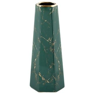 25cm Grün Gold Marmor Vase Keramik Vasen Blumenvase Deko Dekoration