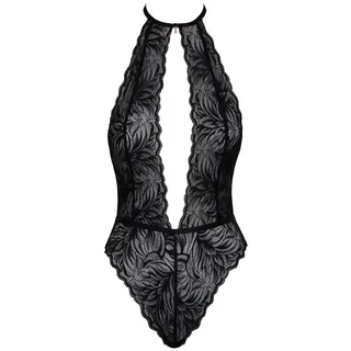 Body aus feiner Spitze, schwarz, L/XL