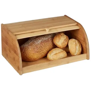 Relaxdays Brotkasten Bambus Braun