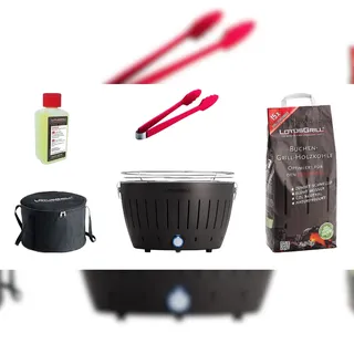 Lotusgrill Classic Starter-Set anthrazitgrau