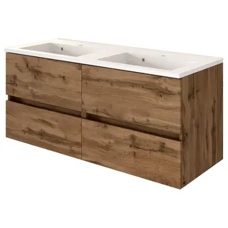 Held Waschtisch Baabe 4 Schubkästen 120 x 56 x 47 cm Braun