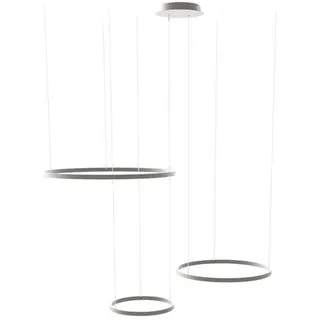 s.luce 3-flg. Ø 80 cm rund grau Aluminium