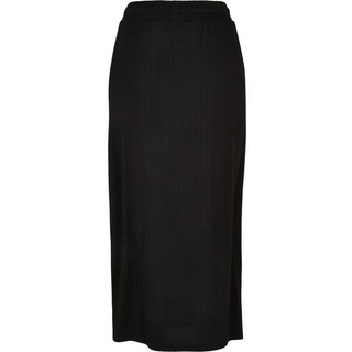 URBAN CLASSICS Sommerrock Urban Classics Damen Ladies Rib Jersey Midi Skirt (1-tlg) schwarz 5XL