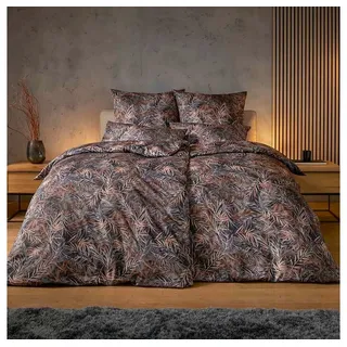 Estella Djamal Blätter Baumwolle Braun 155 x 220 cm + 80 x 80 cm