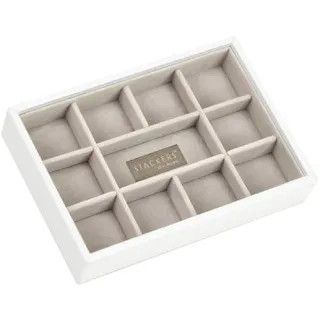 STACKERS Schmuckbox mit 11 Fächern, weiß, 18 x 12,5 x 3,5 cm
