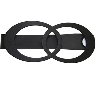 GARDINIA Raffspange Infinity mit Magnetverschluss, Vorhang-Raffhalter für Vorhänge oder Stoffe, 13,5 x 5,5 cm, Metall, Schwarz