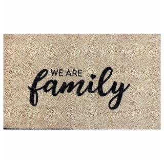 Fußmatte We are family 45 x 75 cm, Giftcompany, rechteckig beige