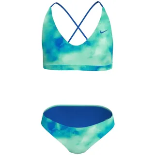 Nike Swim Aquatic AWE Lace Up Bikini Set Bleached Turq