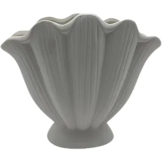 Vase Aus Keramik, Muschelform, 20x18x8,3cm, Für Wohndeko, Einfach Zum Verzieren, 1 Stück