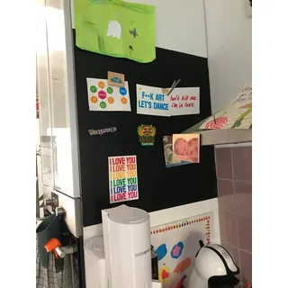 Magnet Tafelfolie magnetische Tafel-Folie PVC-frei Größe:50x30cm - schwarz - Kreidetafel Wandtafel - selbstklebend