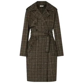 Liu Jo Wollmantel CAPPOTTO CINTURATO - Karierter Wollmantel - Damenmantel braun S