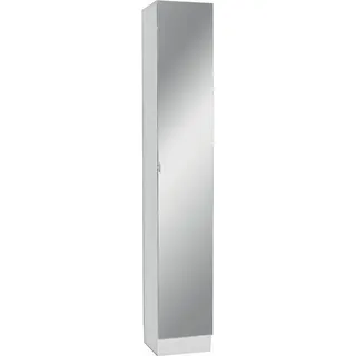 Xora Hochschrank, Weiß, Holzwerkstoff, 4 Fächer, 32.5x195.5x33 cm, Made in Germany, stehend, Badezimmer, Badezimmerschränke, Hochschränke