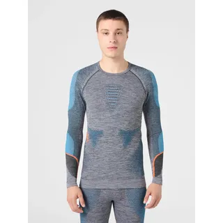 UYN U100015 AMBITYON UW LG_SL. Melange T-Shirt Men's Melange Schwarz/Atlantik/Glänzendes Orange XL