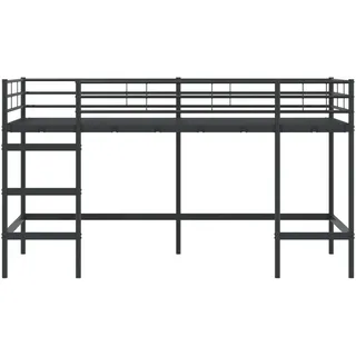 vidaXL Kinderloftbett 90 x 200 cm Schwarz