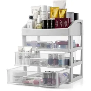 Kosmetik-organizer Mit Schubladen – Aufbewahrung Für Make-up Und Kosmetik Im Badezimmer – Aufbewahrung Für Den Schminktisch – Aufbewahrungsbox Mit 3 Schubladen