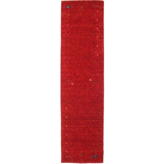Gabbeh Loom Frame Teppich - Rot 80x300