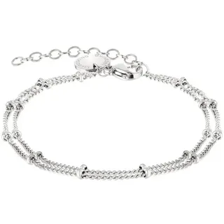 Liebeskind Berlin Doppelreihiges Armband mit Logoanhänger Edelstahl silber LJ-0585-B-20 Größe 20