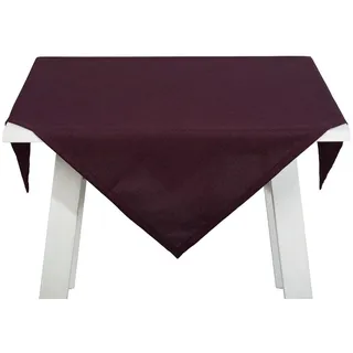 PICHLER Tischdecke Mitteldecke Panama Rechteck 100/100 pflaume (1-tlg), Tischdecke Tischläufer Fest Feier Kommunion lila