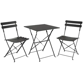 Brafab Gartenlounge-Set Ponte aus Aluminium, Schwarz schwarz