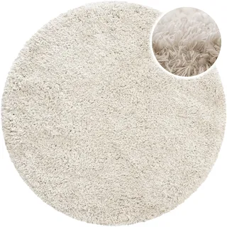 Esprit YOGI ESP-096 Hochflorteppich Ø 80 cm 50 mm Beige
