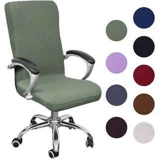Coonoor Bürostuhlhusse Abnehmbare Elastische Universal Stretch Stuhlhussen Stuhlbezug, Computer Stuhl Schreibtischstuhl Drehstuhl Hussen grün