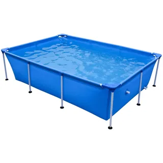 Pool 258 x 179 x 66 cm Frame Stahlrahmen Aufstellpool ohne Pumpe blau Framepo...
