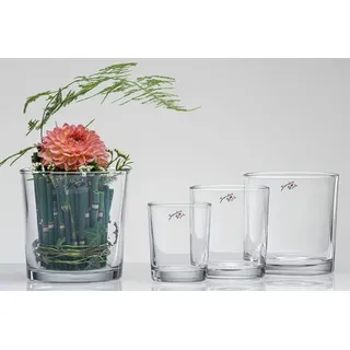 Glasvase CYLI Windlicht Vase Glas Tischvase Zylinder, 12 cm