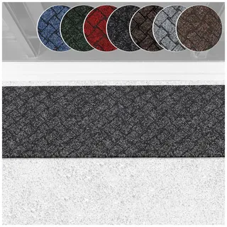 ANRO Schmutzfangmatte Flur Läufer Schmutzfangläufer Fußmatte Teppichläufer Flurteppich Türmatte Meterware Melbourne Schwarz 40x120cm