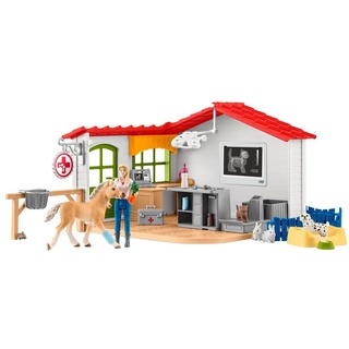 Schleich® Spielfigur Farm World Tierarzt-Praxis mit Haustieren