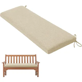 Generisch Sitzkissen Outdoor Bankauflage Bankkissen Aus NatüRlichem Leinenstoff rutschfeste Sitzkissen Bank Mit Abnehmbarer Kissen Waschbar FüR Gartenbank Fensterbank Schaukeln,Beige,120x50x5cm