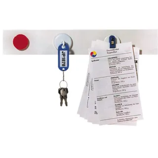 Franken GmbH ST1355SB - Magnetleiste (4 Magnete in SB-Verpackung) 5 x 100 cm, weiß