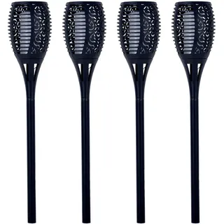 Expo Börse Solarleuchte Kunststoff H 78 cm 4er Set schwarz