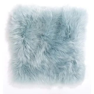 H.O.C.K. Fell-Sitzauflage Sitzkissen rund/eckig flauschig Indoor (eckig 35x35cm, türkis)