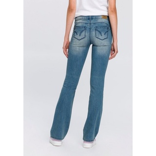 Arizona Bootcut-Jeans Shaping Mid Waist blau 50