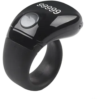 Smart Tasbih Zikr-Ring, wasserdichter digitaler Zähler mit Vibrationsalarm, Typ-C-Ladefunktion, Unisex-Azan-Wecker mit Fingerzähler für Muslime(Schwarz)