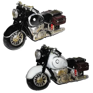 alles-meine.de GmbH 1 Stück Sparschwein - Motorrad - Nostalgie & Oldtimer - stabile Spardose aus Kunstharz/Polyresin - Fahrschule - Geld Sparbüchse/Fahrzeuge - lustig w..