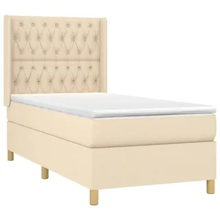 vidaXL Boxspringbett 90 x 200 cm Creme
