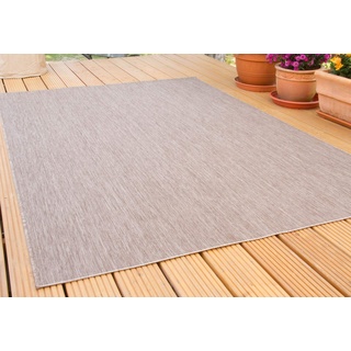 Steffensmeier In- und Outdoor Teppich Gotland | für Balkon, Terrasse und Küche | Strapazierfähig und wasserfest | in Braun, Größe: 200x250 cm