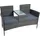 Polyrattan 58 x 84 x 58 cm Grau