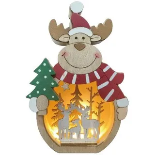 Trendline Baum Holz 11 x 3 x 16 cm natur/weiß Figur