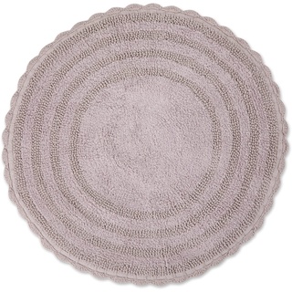 DII Crochet Collection Wende-Badematte, rund, 69,8 cm Durchmesser, Dusty Lilac